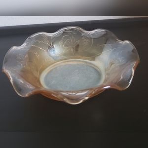 Vintage Carnival Glass Candy Bowl Dish